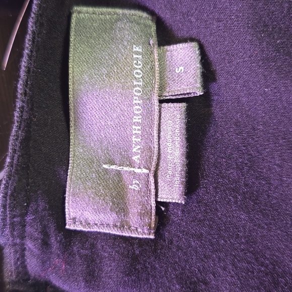 Anthropologie Linen Halter V-Neck Column Midi Dress Black Size Small - Picture 9 of 12